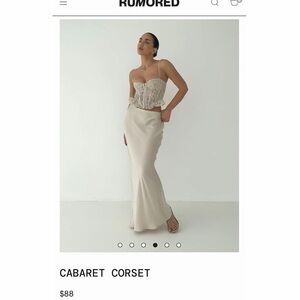 Rumored Strapless Cream Corset Dress